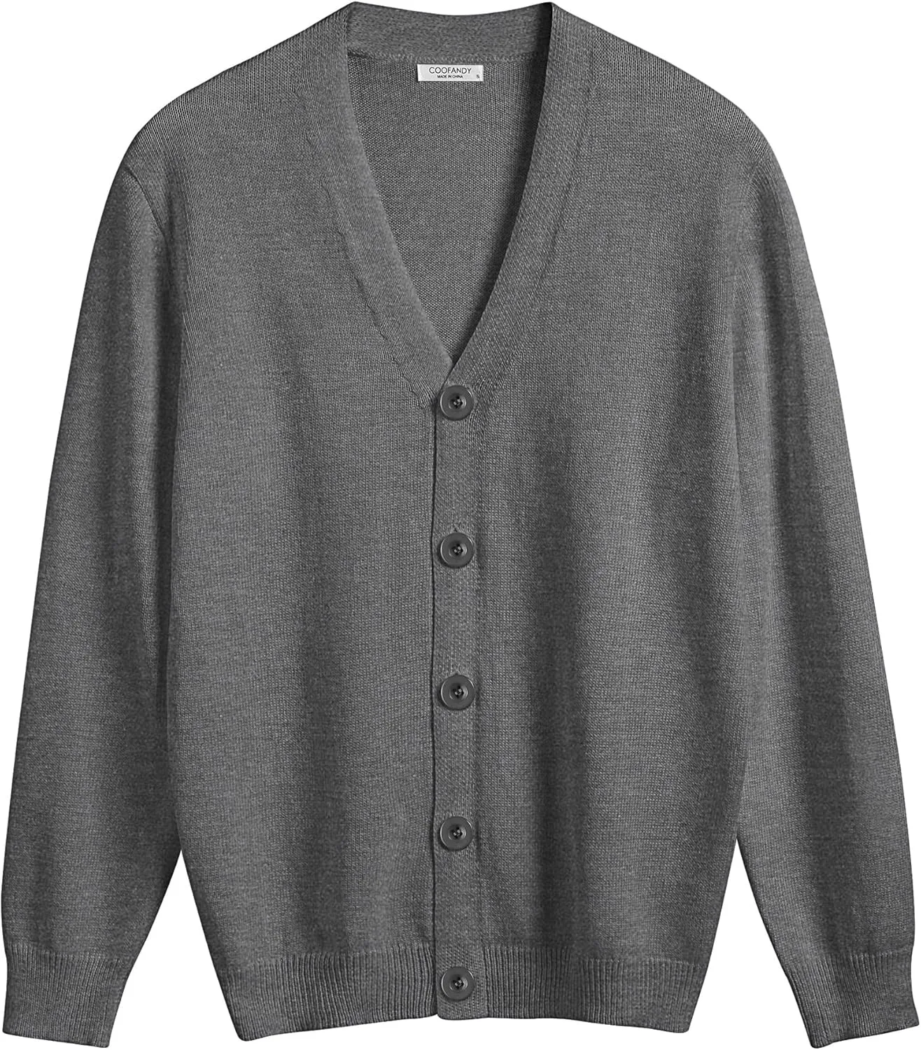 COOFANDY Men's V Neck Cardigan Sweater Casual Lightweight Button Down Knitted Cardigan Sweater