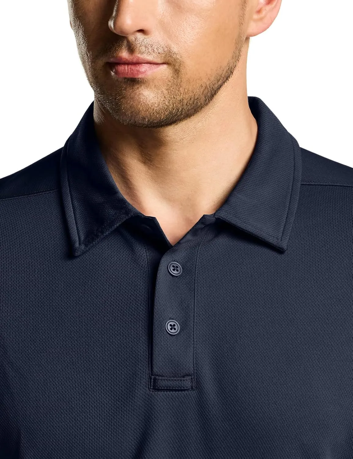 CQR Men's Polo Shirt, Long Sleeve Tactical Shirts, Outdoor UPF 50  Pique Shirt, Dry Fit Lightweight Golf Shirts