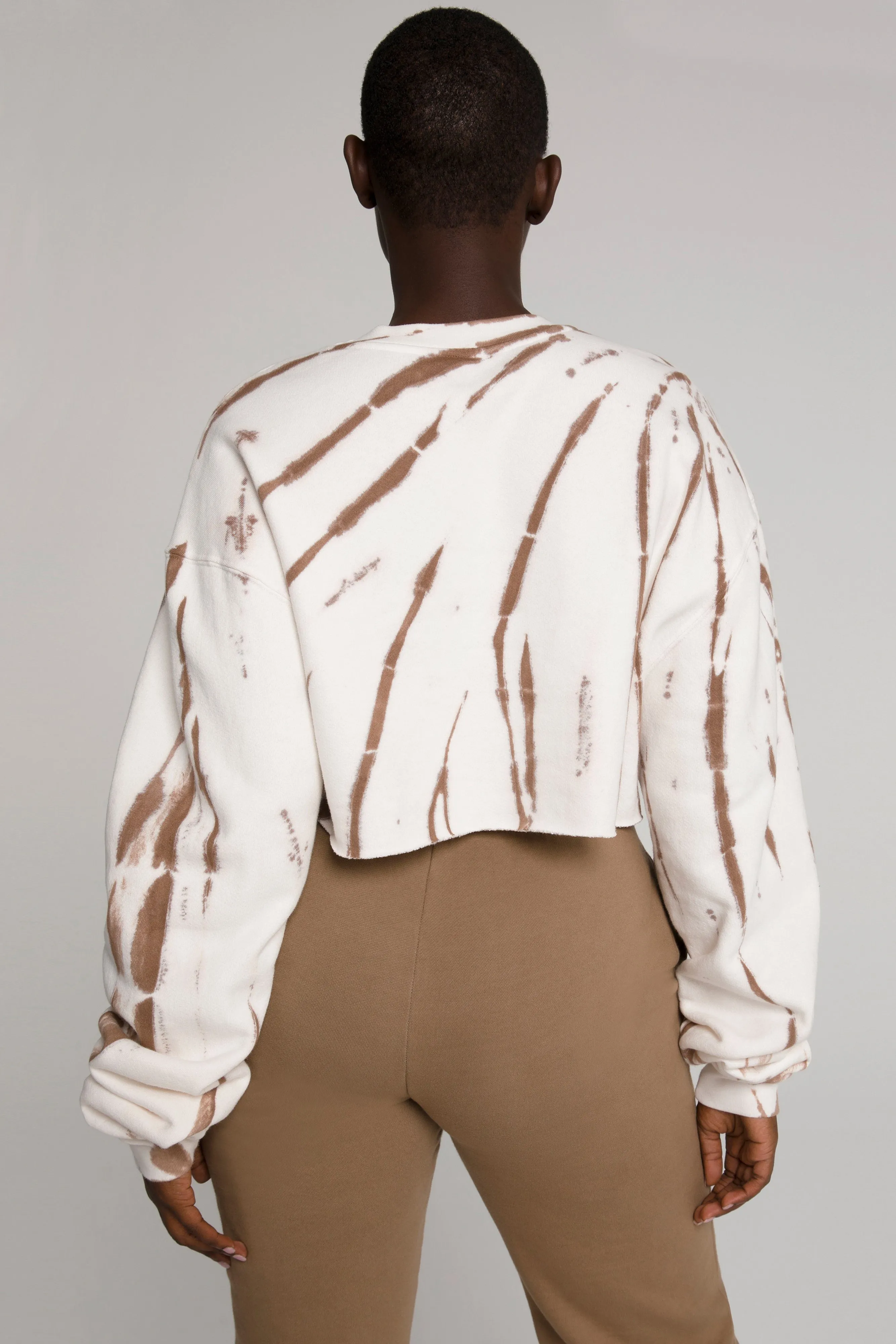 CROPPED & COOL SWEATSHIRT | PUTTY TIE DYE001
