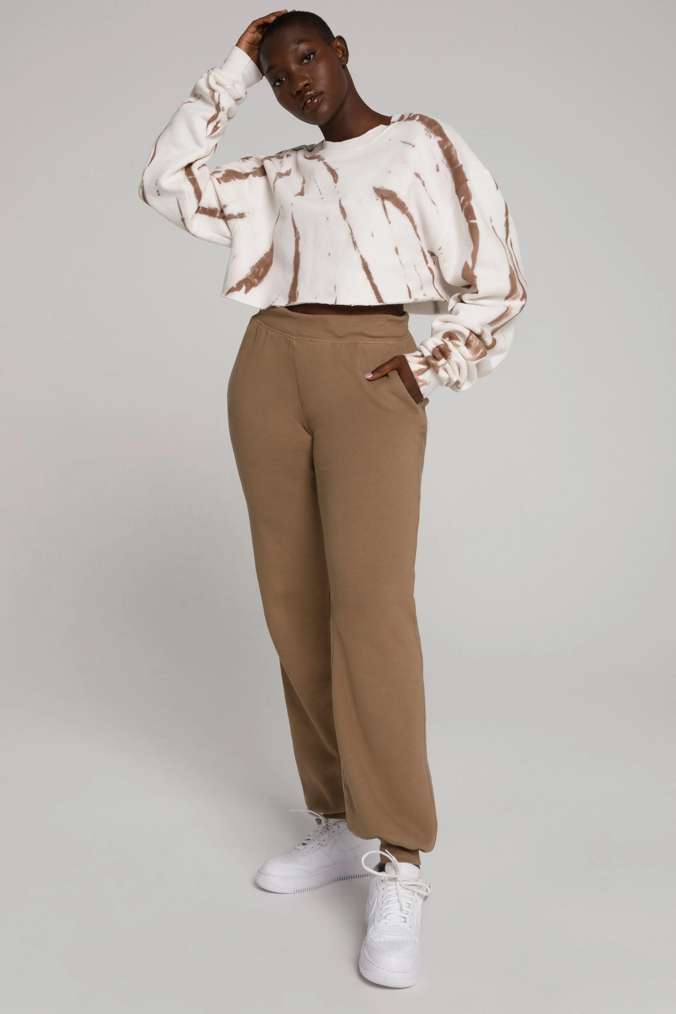 CROPPED & COOL SWEATSHIRT | PUTTY TIE DYE001