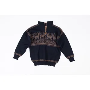 Dale Of Norway Men's Zip Neck Wool Sweater Jumper, Size M