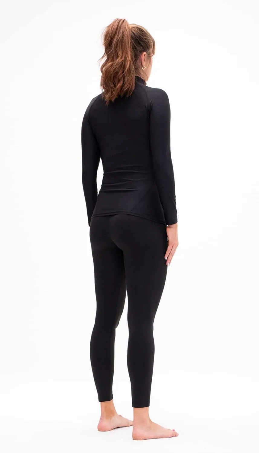 DEVOPS 3 Pack Women's Compression Shirt Dry Fit Turltle Neck Long Sleeve Running Athletic T-Shirt Workout Tops