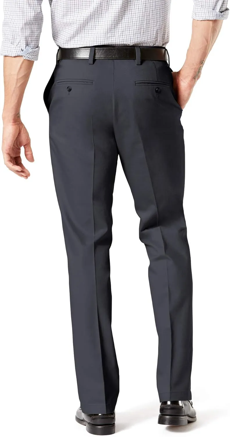 Dockers Men's Straight Fit Signature Lux Cotton Stretch Khaki Pant Creased
