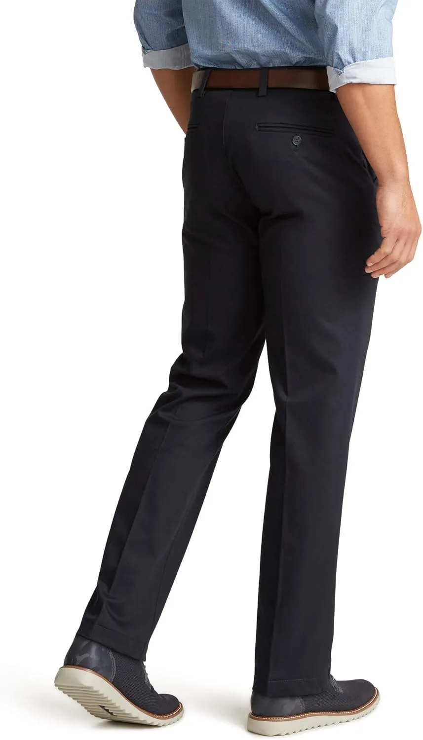 Dockers Men's Straight Fit Signature Lux Cotton Stretch Khaki Pant Creased