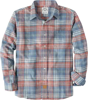 Dubinik Flannel Shirt for Men Plaid Mens Button Down Long Sleeve Shirts Soft Pure Cotton Casual Shirts Regular Fit