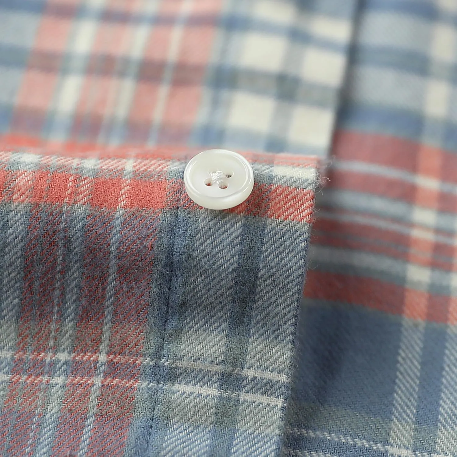 Dubinik Flannel Shirt for Men Plaid Mens Button Down Long Sleeve Shirts Soft Pure Cotton Casual Shirts Regular Fit
