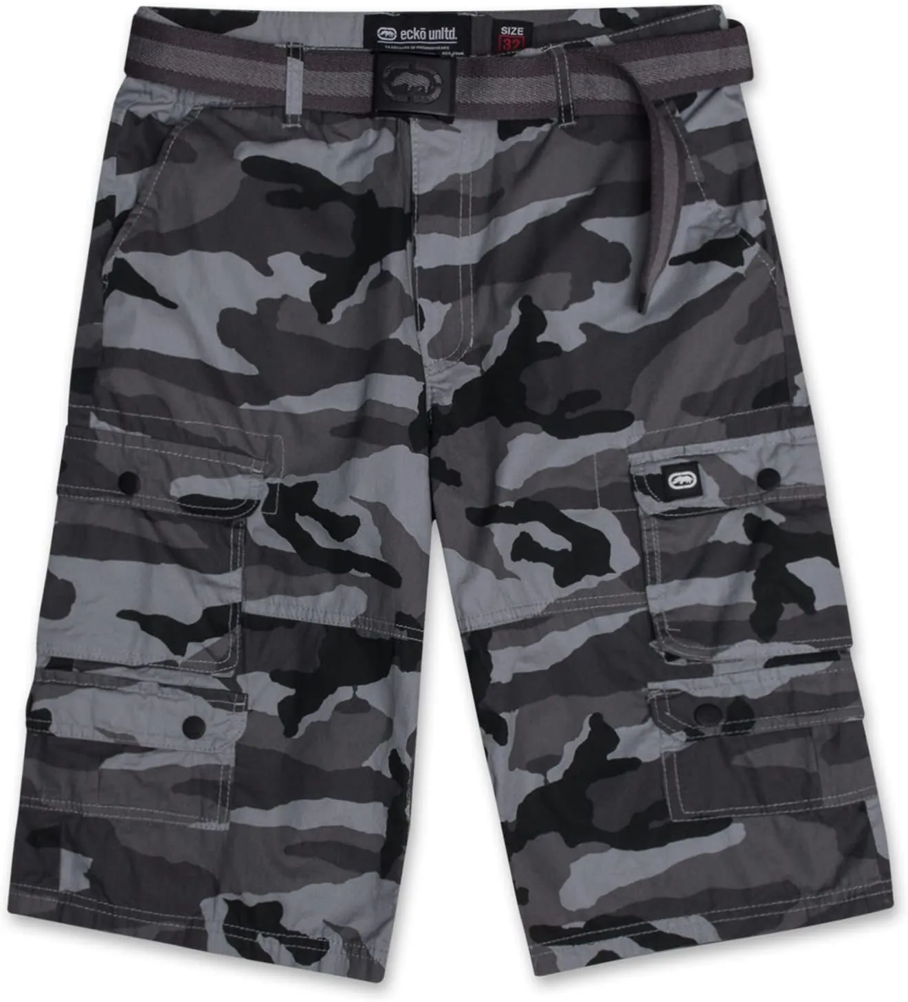Ecko Cargo Shorts for Men  Twill Camo Mens Cargo Shorts with Belt Big and Tall