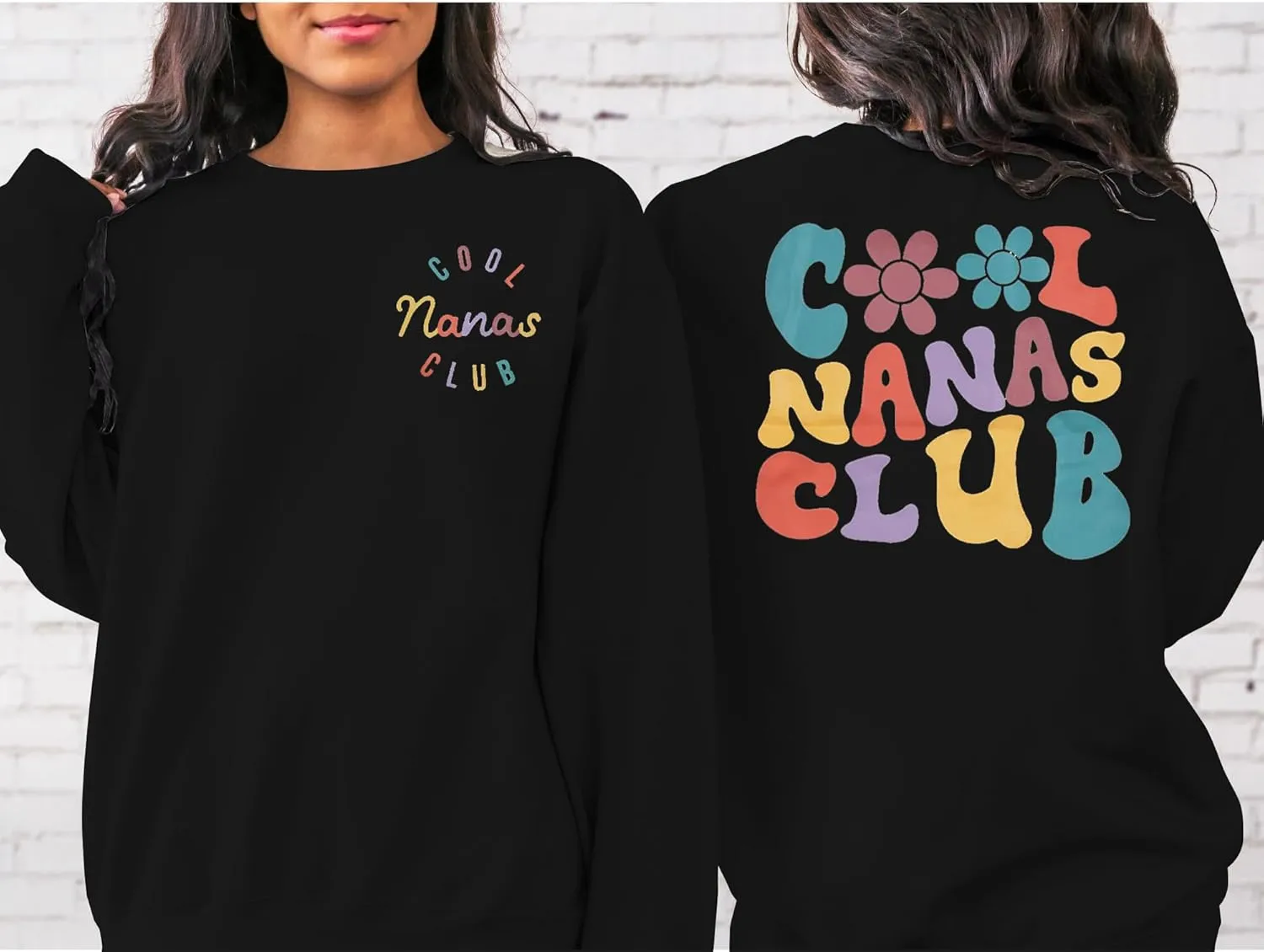 EGELEXY Grandma Sweatshirt Cool Nana Shirt Women Nana Club Shirts Blessed Nana Pullover Shirt Nana Long Sleeve Tops
