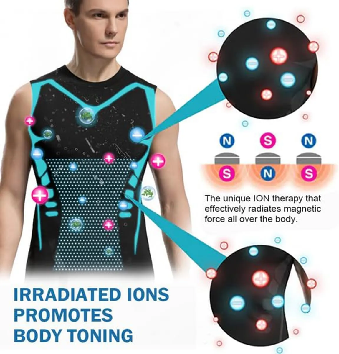 Einrich Compression Shirt Men, New Shaping Sleeveless Therapy Vest Men, Maynox Vitaboost Compression Shirt to Shape Your Body