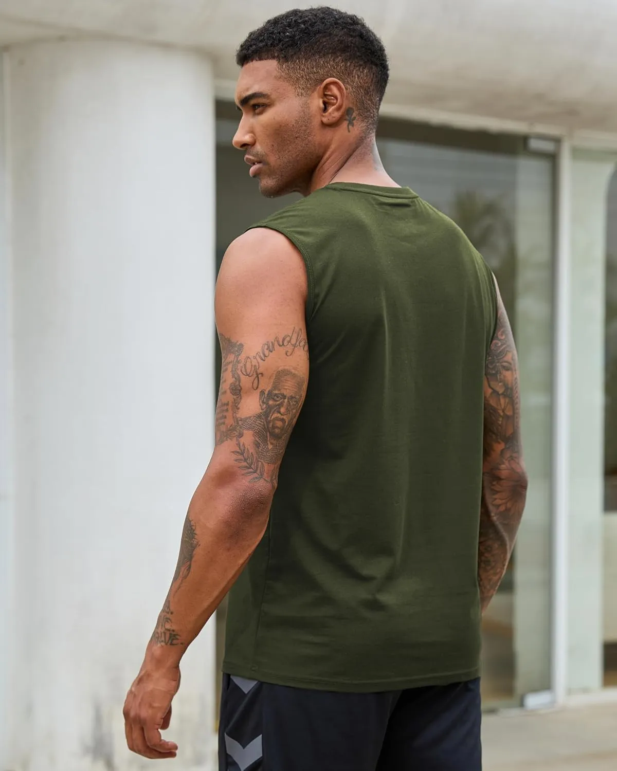 EKLENTSON Men's Tank Tops UPF 50  Sleeveless Shirt Lightweight Cooling Muscle Tee Sun Protection Quick Dry Workout Shirt