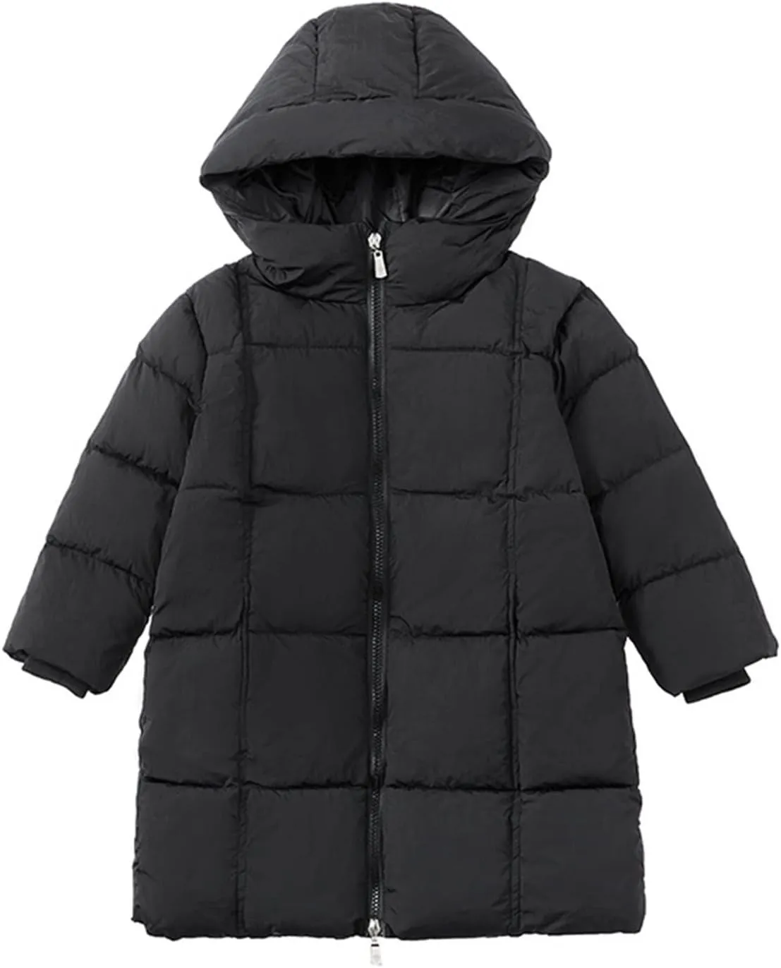 EnJoCho Kids Toddler Baby Girls Boys 3-8 Years Winter Warm Thick Solid Cotton Long Sleeve Padded Jacket Coat Clothes (Black#23, 3-4 Years)