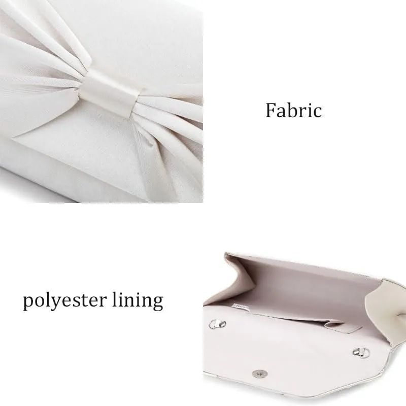 Fabric Bow Evening Bag Womens Dress Banquet Handbag