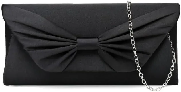 Fabric Bow Evening Bag Womens Dress Banquet Handbag