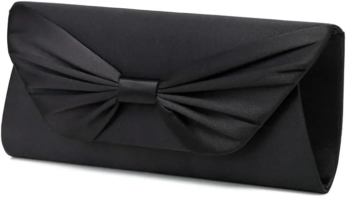 Fabric Bow Evening Bag Womens Dress Banquet Handbag