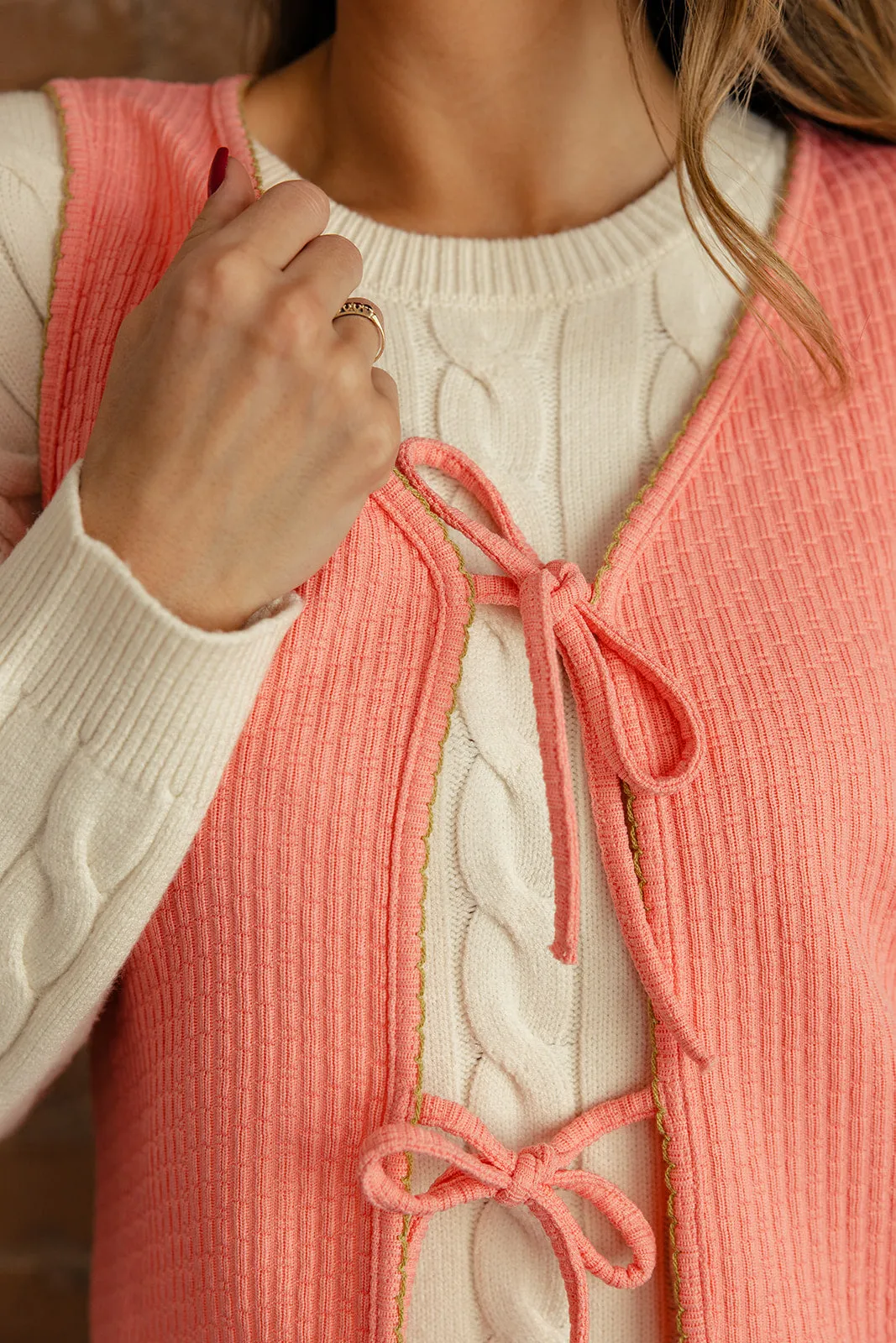 Fell Hard Textured Tie Vest
