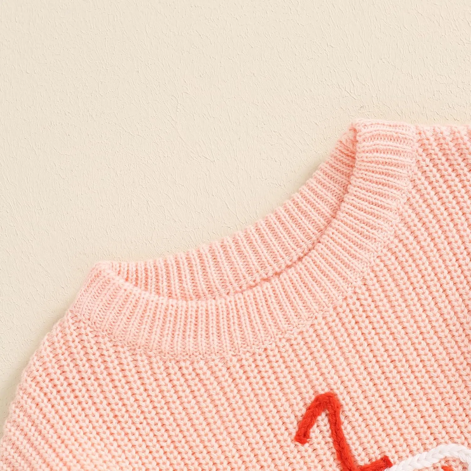 First Birthday Outfit Baby Girl Boy Cute Letter Embroidery Warm Long Sleeve Oversized Sweater Infant Knitwear