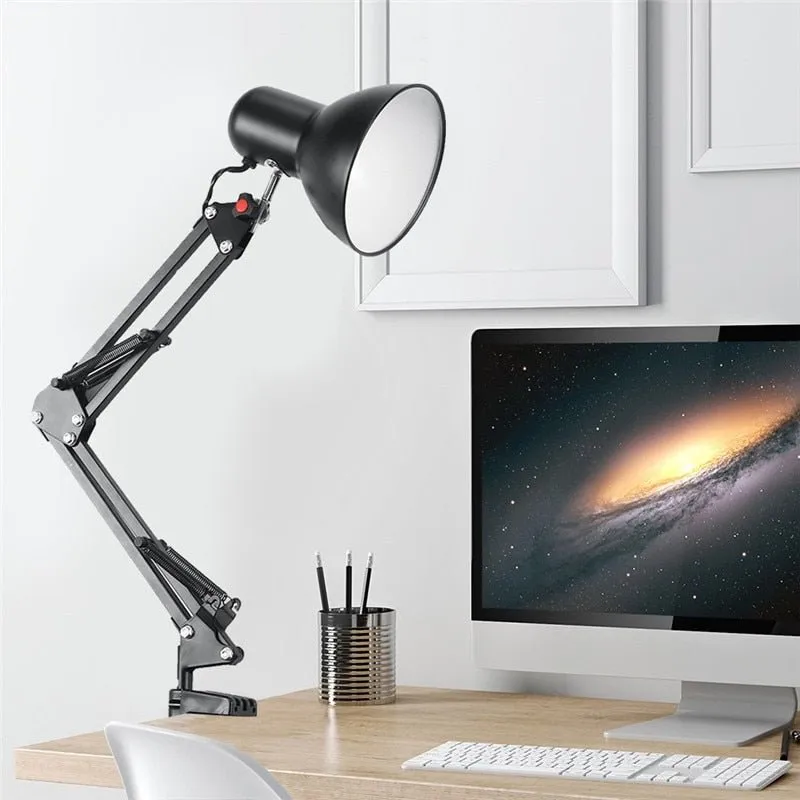 Flexible Swing Arm Black Table Lamp