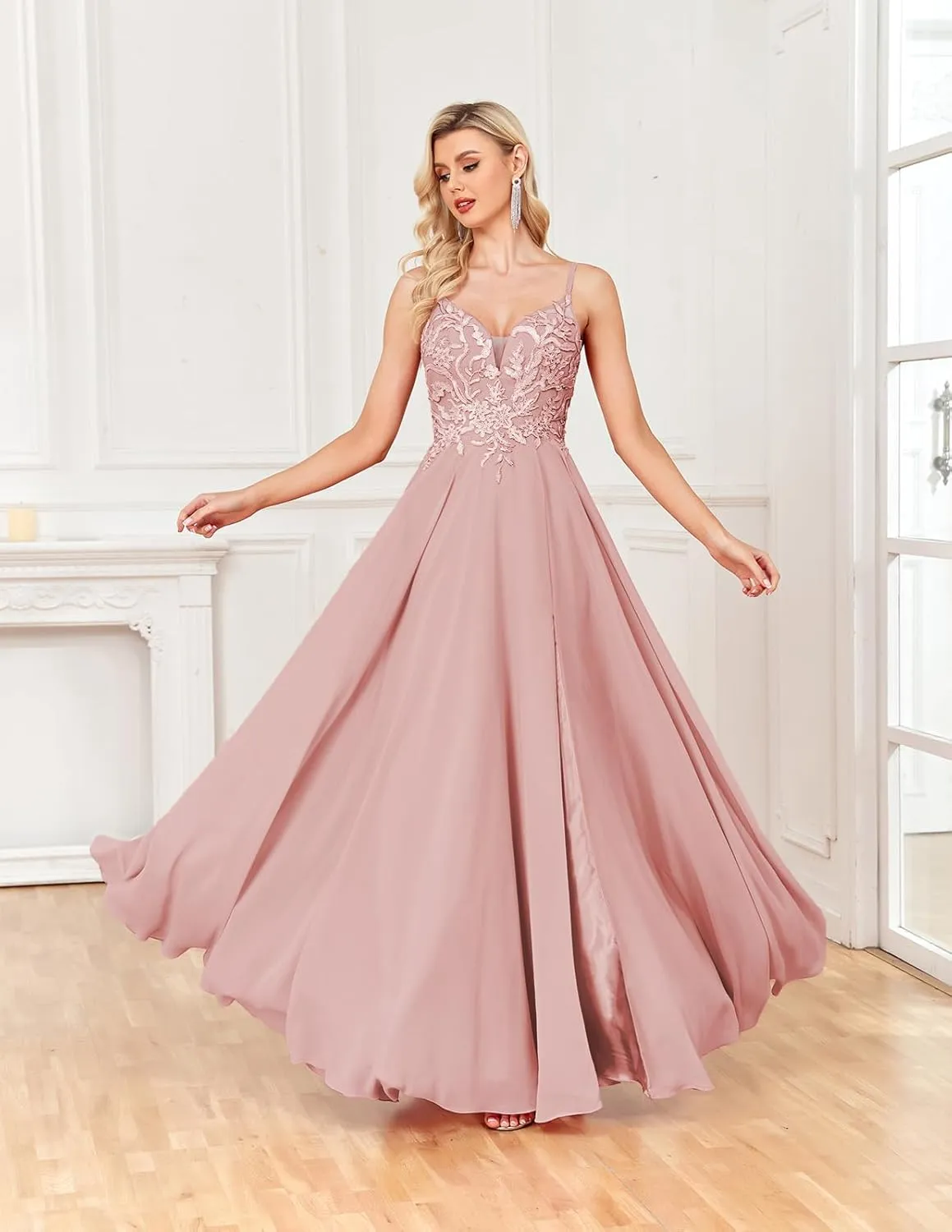 ForElise Beach Wedding Dresses for Bride 2025 Spaghetti Straps Lace Appliques Long Bridal Gown