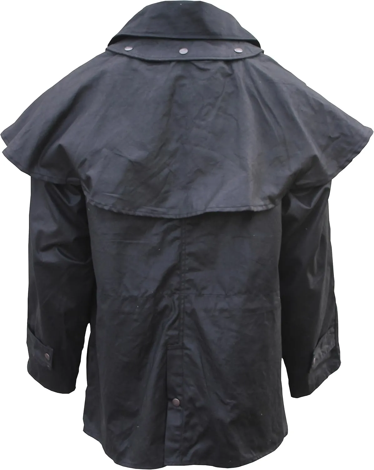 Foxfire Men's Short Oilskin Western Australian Waterproof Duster Coat, Raincoat Oil Cloth Cotton