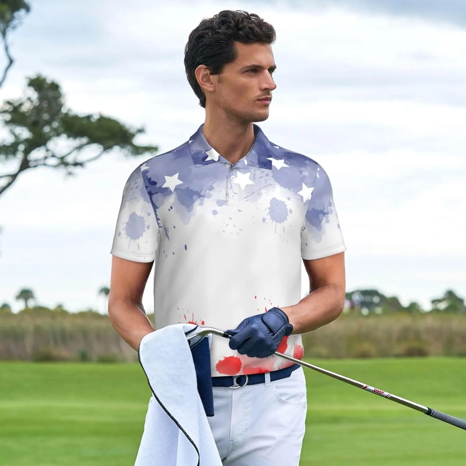 Funny Couple Golf Shirts,Matching Hawaiian Golf Shirt for Couple,Moisture Wicking Couple Polo Shirt for Men Women