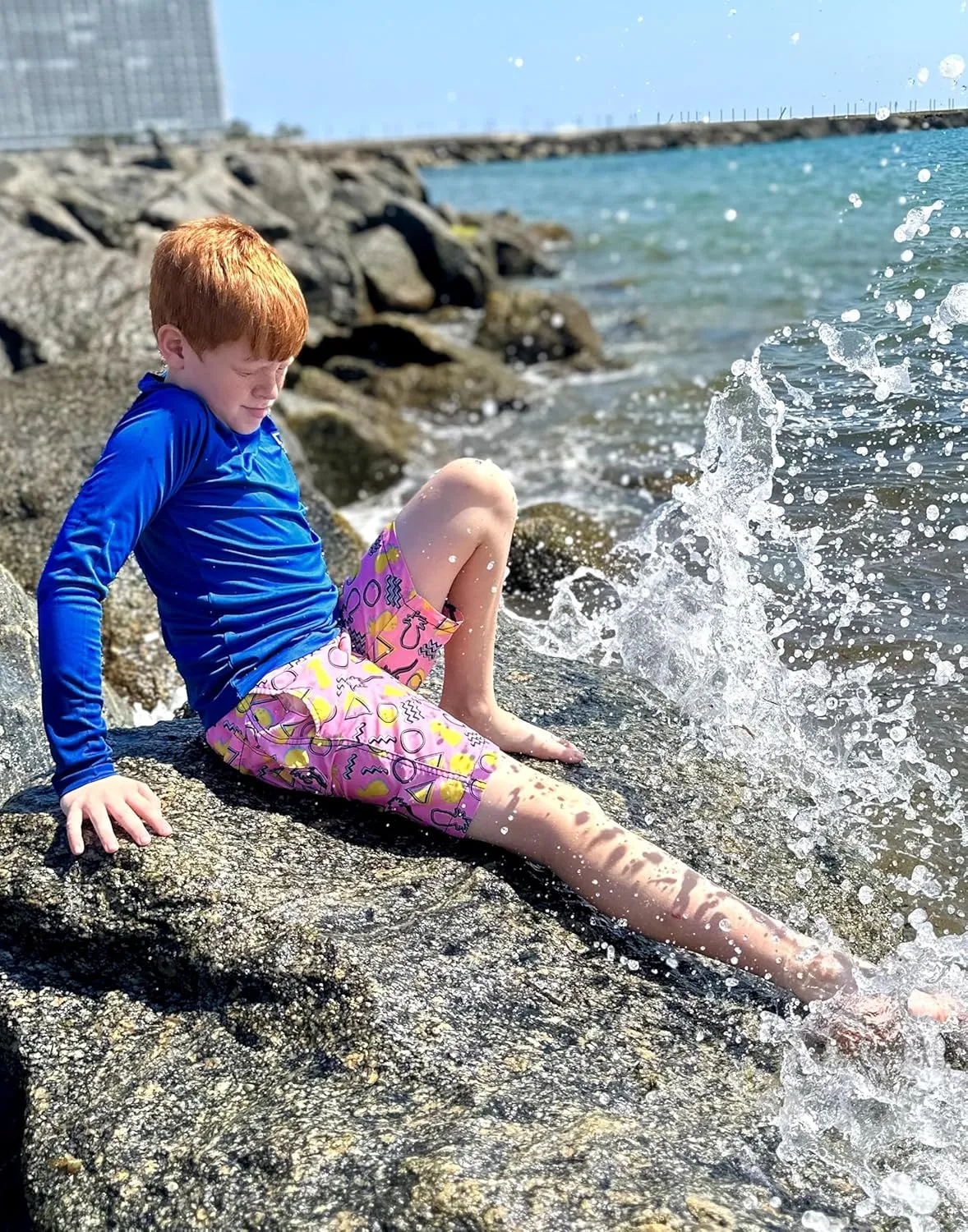 G Gradual Boy's Rash Guard UPF 50  Sun Protection Shirt Quick Dry Long Sleeve Swim Shirts Lightweight SPF Youth Fishing Shirt