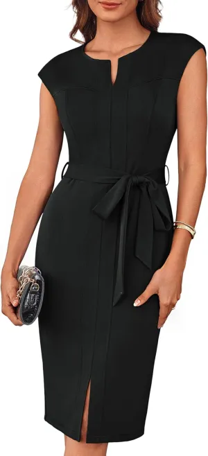 GRACE KARIN Women's Wear to Work Dresses Cap Sleeve Bodycon Midi Business Casual Outfits Office Attire Pencil Church Dress