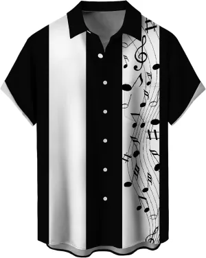 Hawaiian Shirt for Men Tropical Loose Fit Shirt Short Sleeve Casual Button Down Holiday Beach Shirts with Pocket