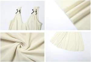 HENGEN 2025 Spring New Sexy Slim Fit V-Neck Backless Camisole Long Skirt Temperament Mesh Dress