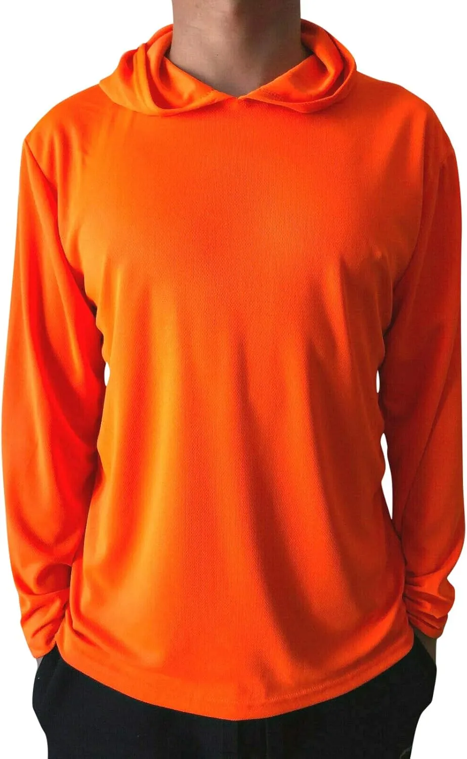 Hi Vis High Visibility T Shirt Long Sleeve Safety Construction Work Shirts with Hood