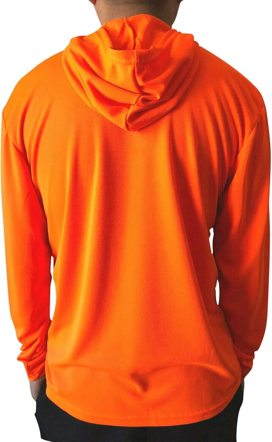 Hi Vis High Visibility T Shirt Long Sleeve Safety Construction Work Shirts with Hood