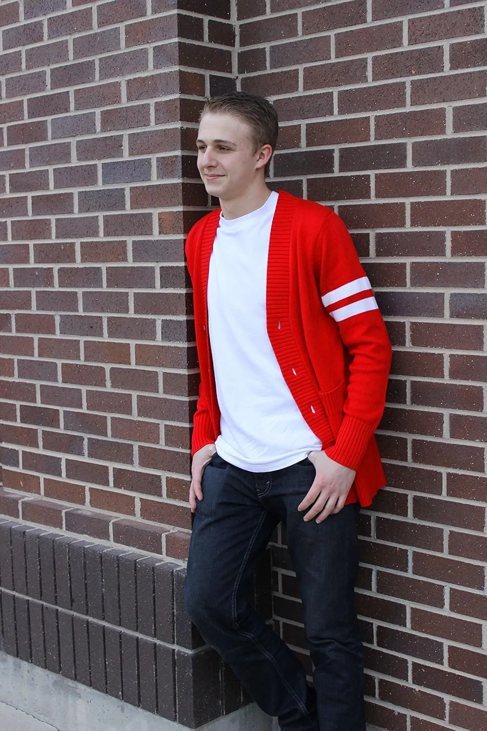 Hip Hop 50's Shop - Mens 1950s Letterman Cardigan Sweater