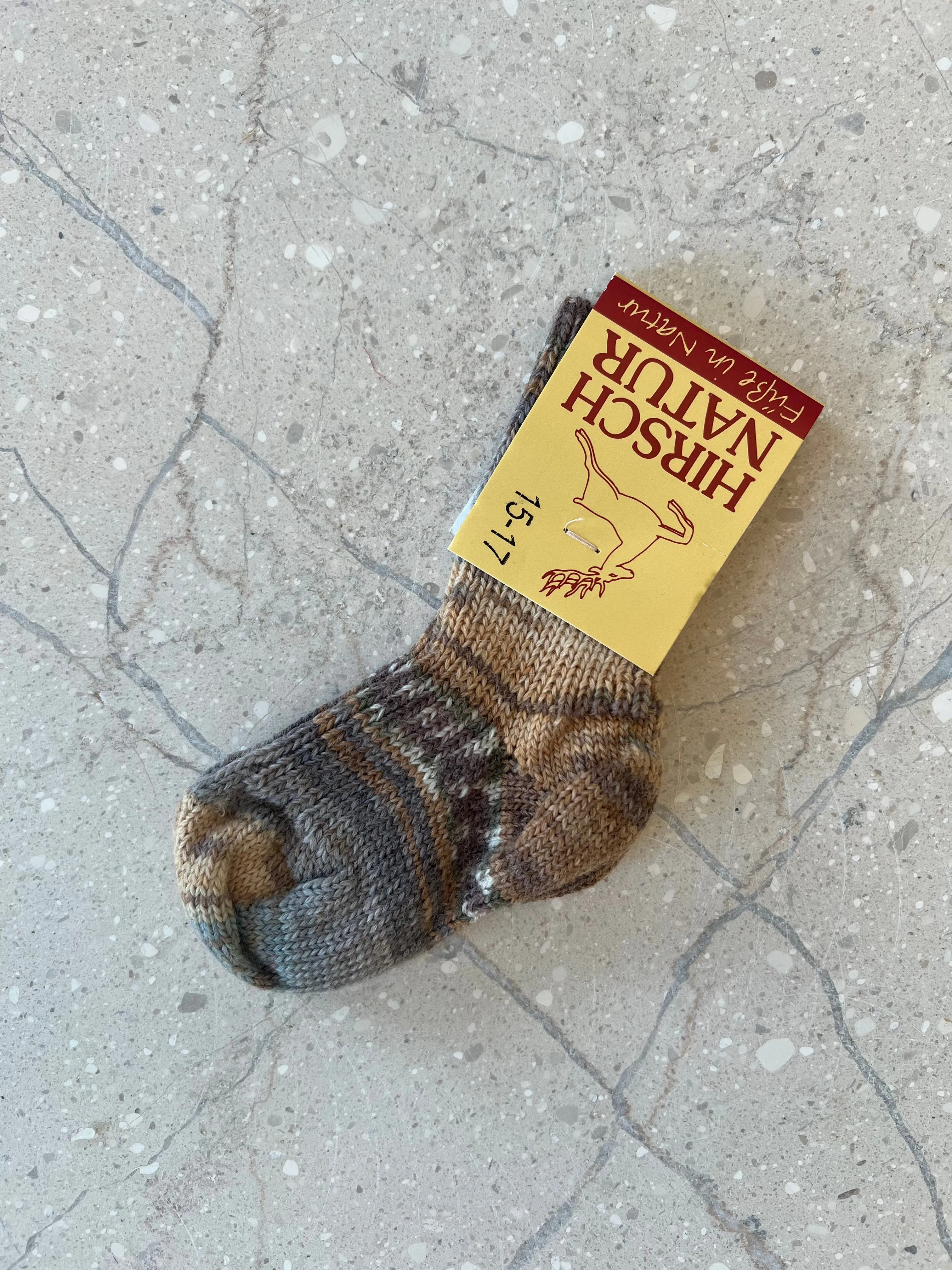 Hirsch Wool Socks - Brown Melange