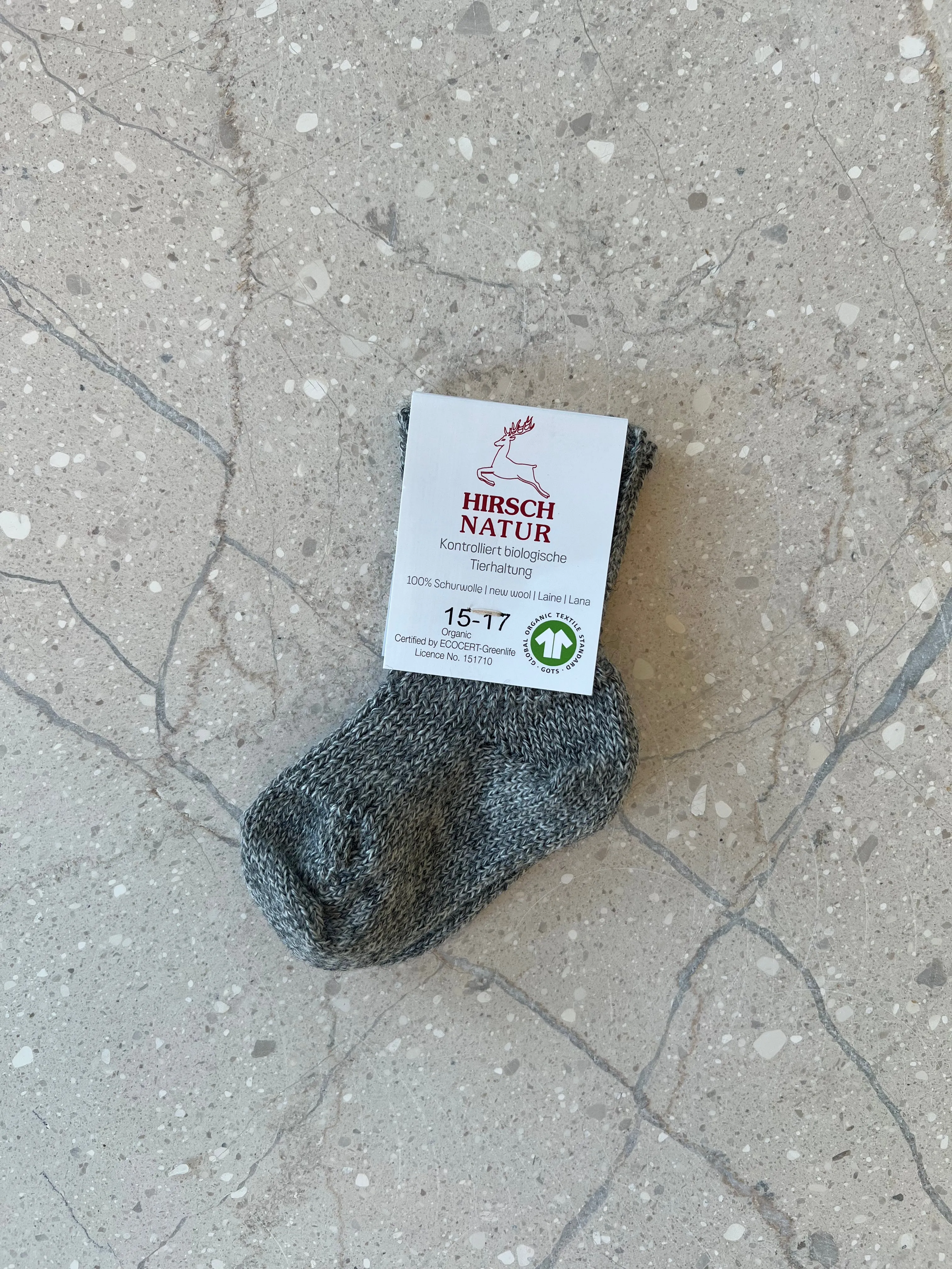Hirsch Wool Socks - Heather Grey