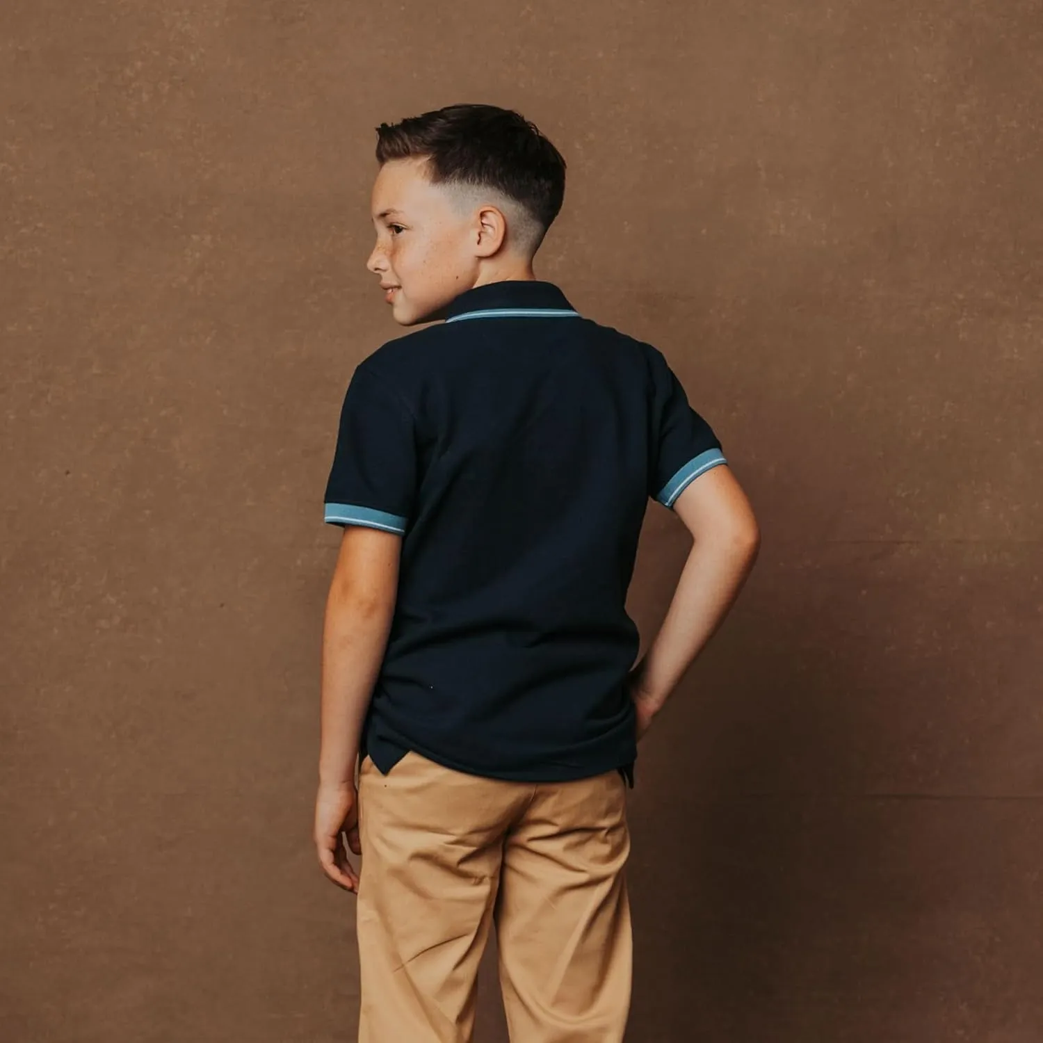 Hope & Henry Boys' Short Sleeve Polo Shirt