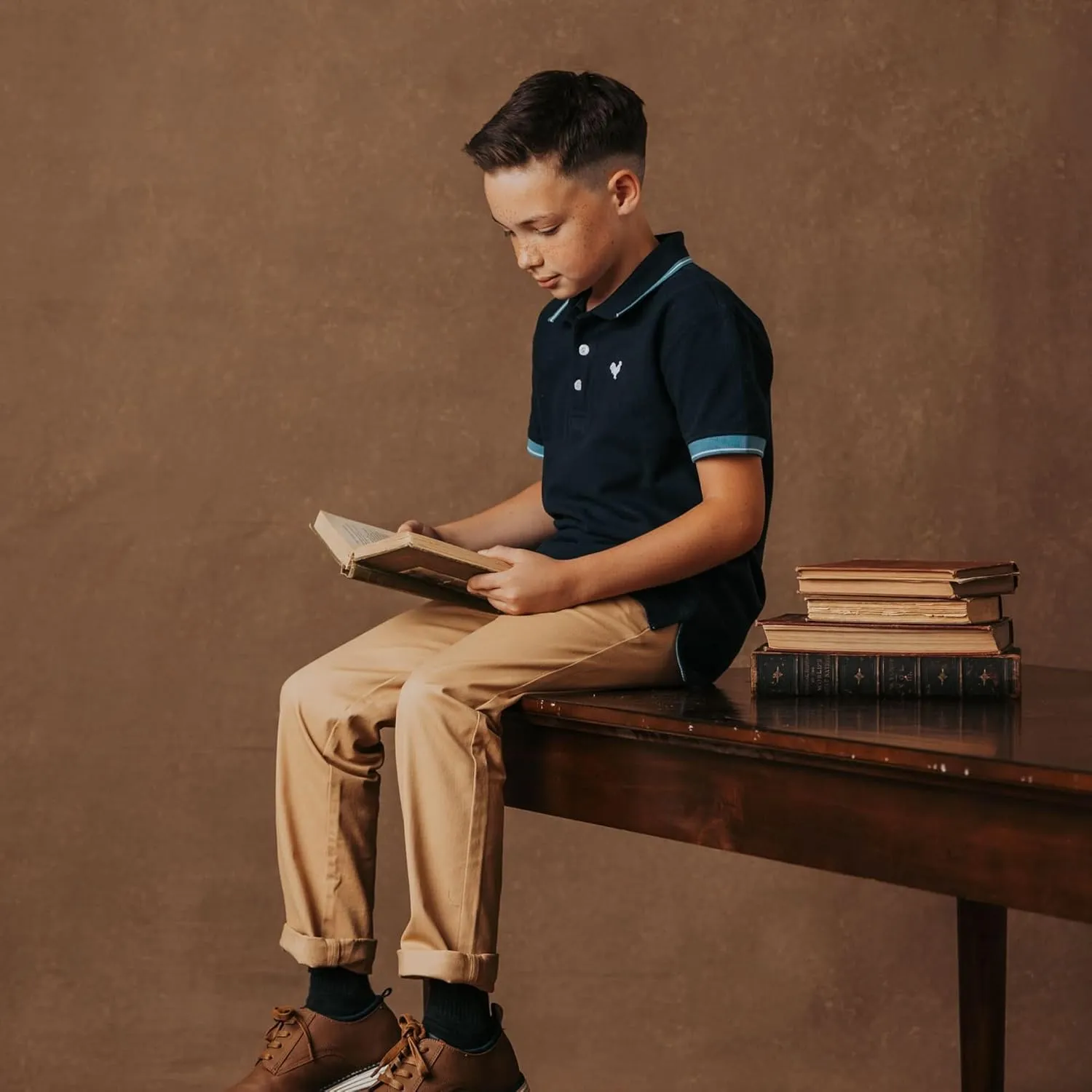 Hope & Henry Boys' Short Sleeve Polo Shirt