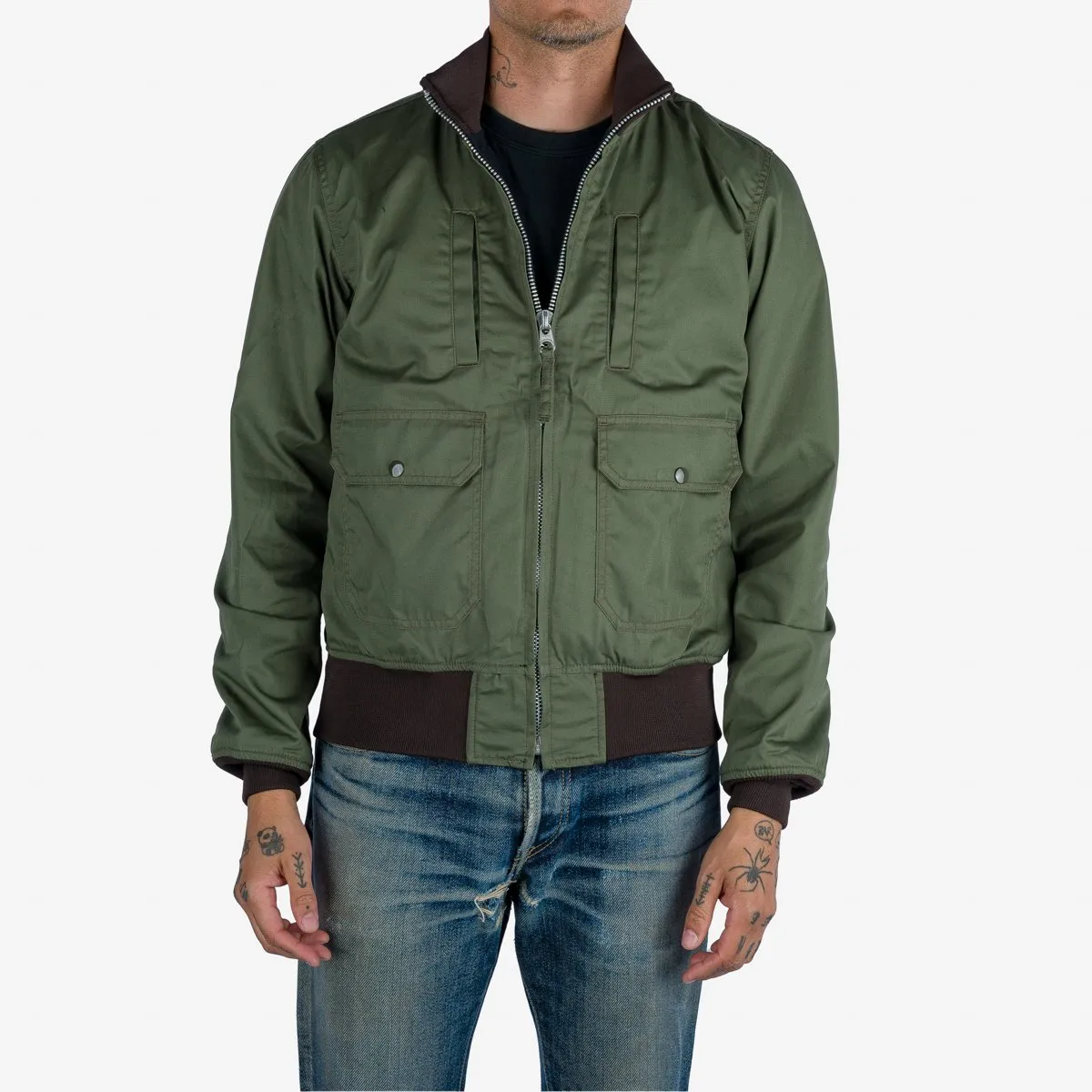IHJ-130-BLK-NP, Reversible Tanker Jacket - Olive
