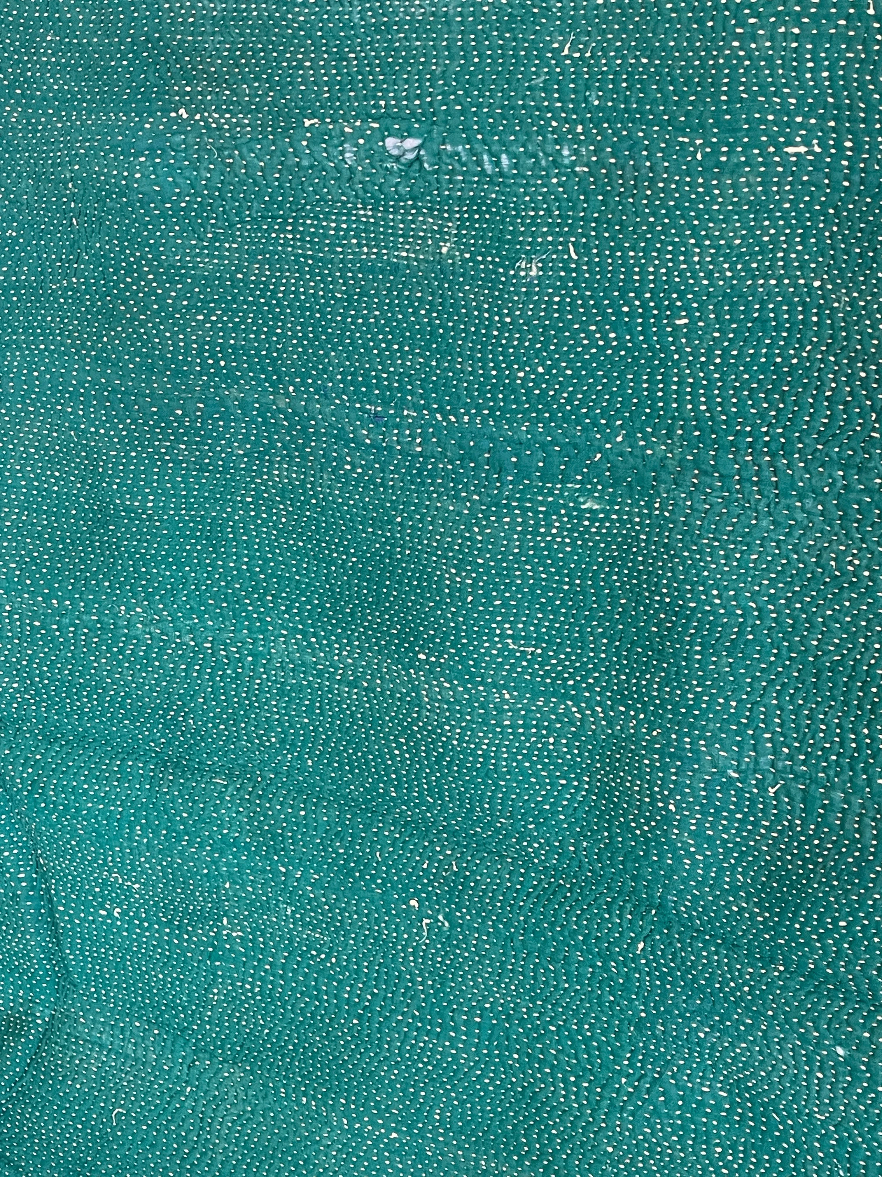 Indian Handmade Cotton Reversible Vintage Kantha Quilt Bedspread Throw- Anita