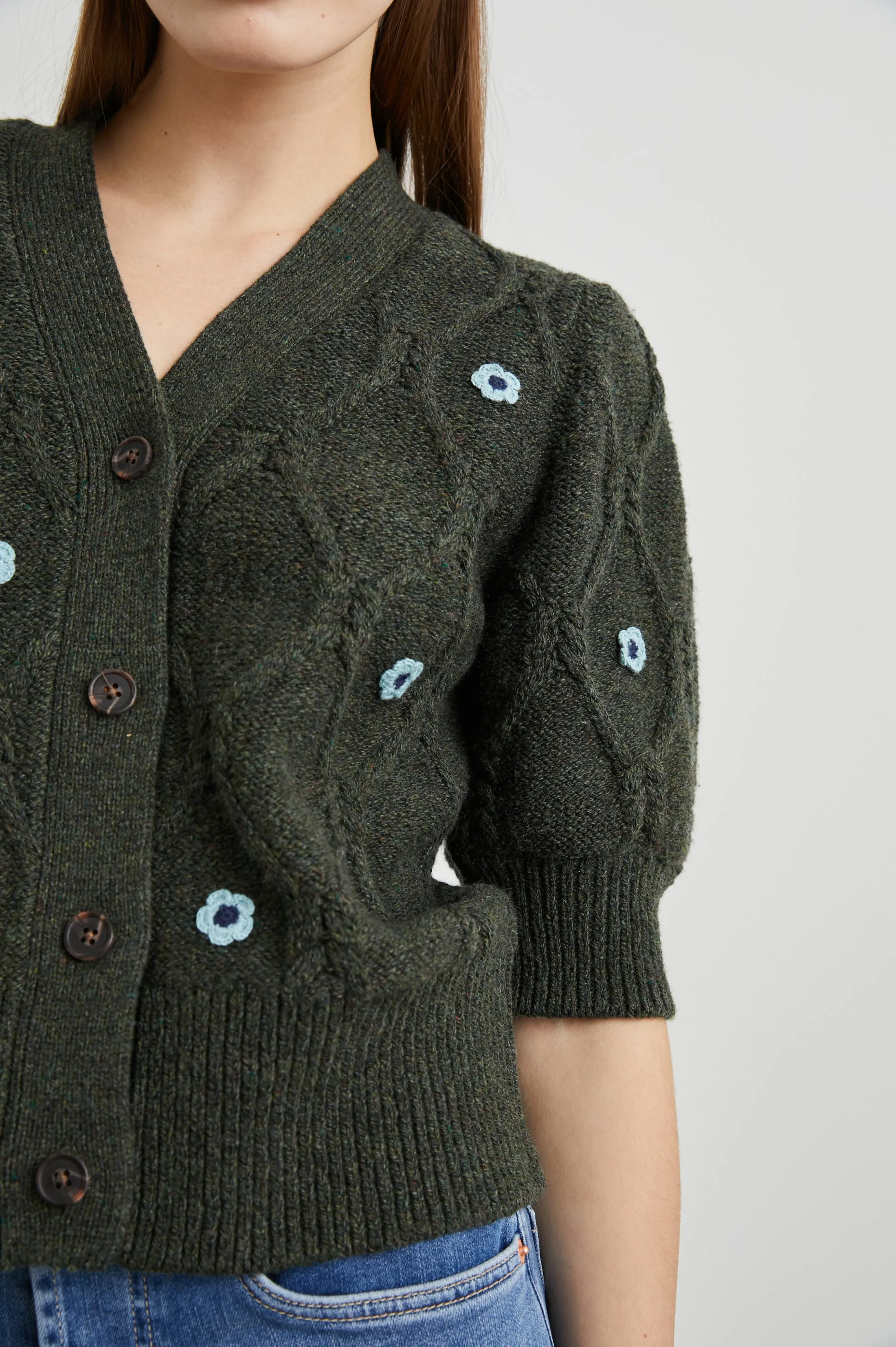 ISLA CARDIGAN - FOREST DAISIES