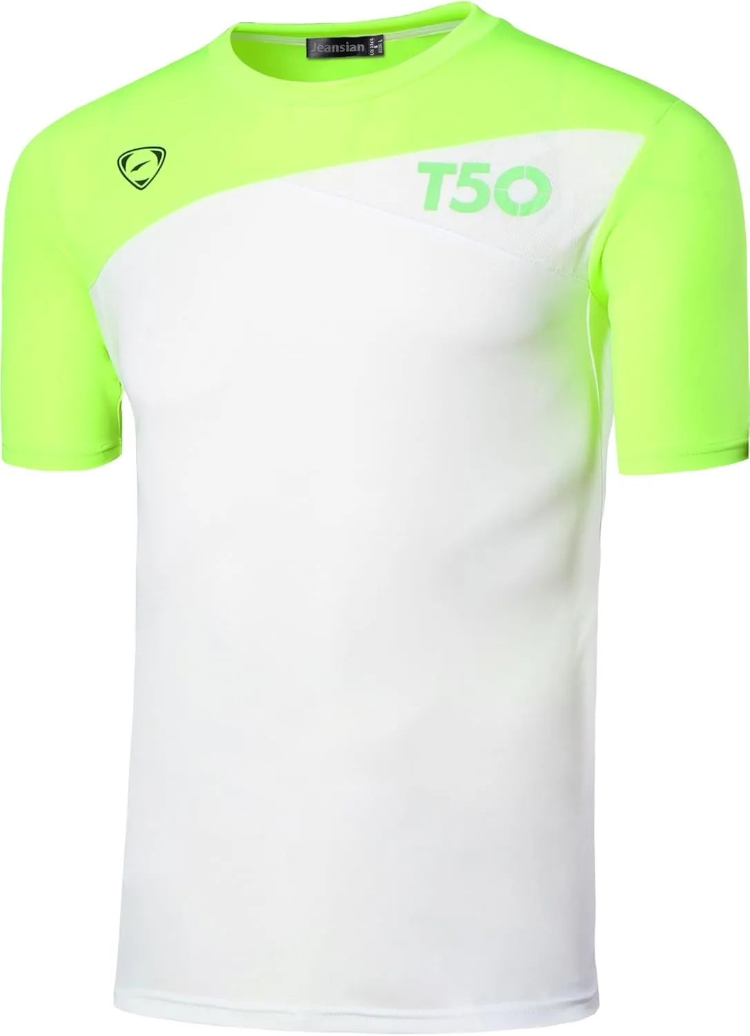 jeansian Men's Sport Quick Dry Fit Short Sleeve T-Shirt Tee Shirt Tshirt Tops Golf Tennis Bowling LSL1052