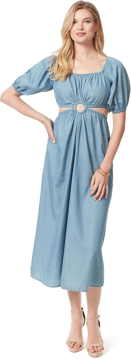 Jessica Simpson Women's Jacklyn Cut Out Short Sleeve Maxi Dress