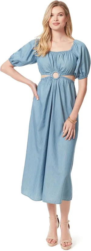 Jessica Simpson Women's Jacklyn Cut Out Short Sleeve Maxi Dress