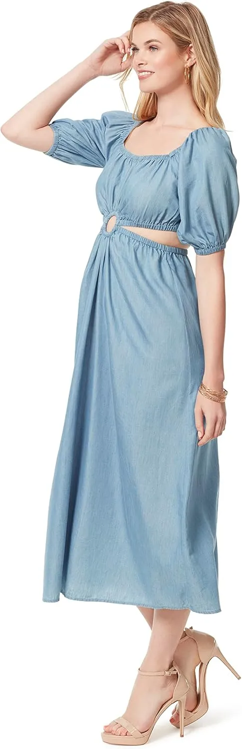 Jessica Simpson Women's Jacklyn Cut Out Short Sleeve Maxi Dress