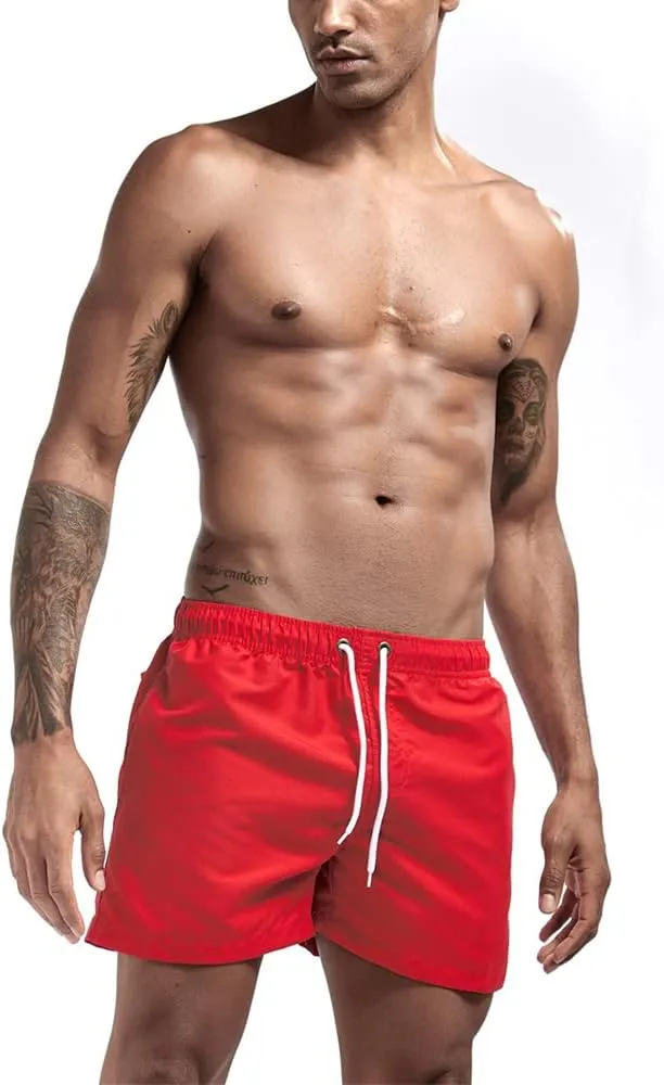 JIHUILAI Mens Swim Trunks Quick Dry Swim Shorts with Mesh Lining Beach Shorts Bathing Suits