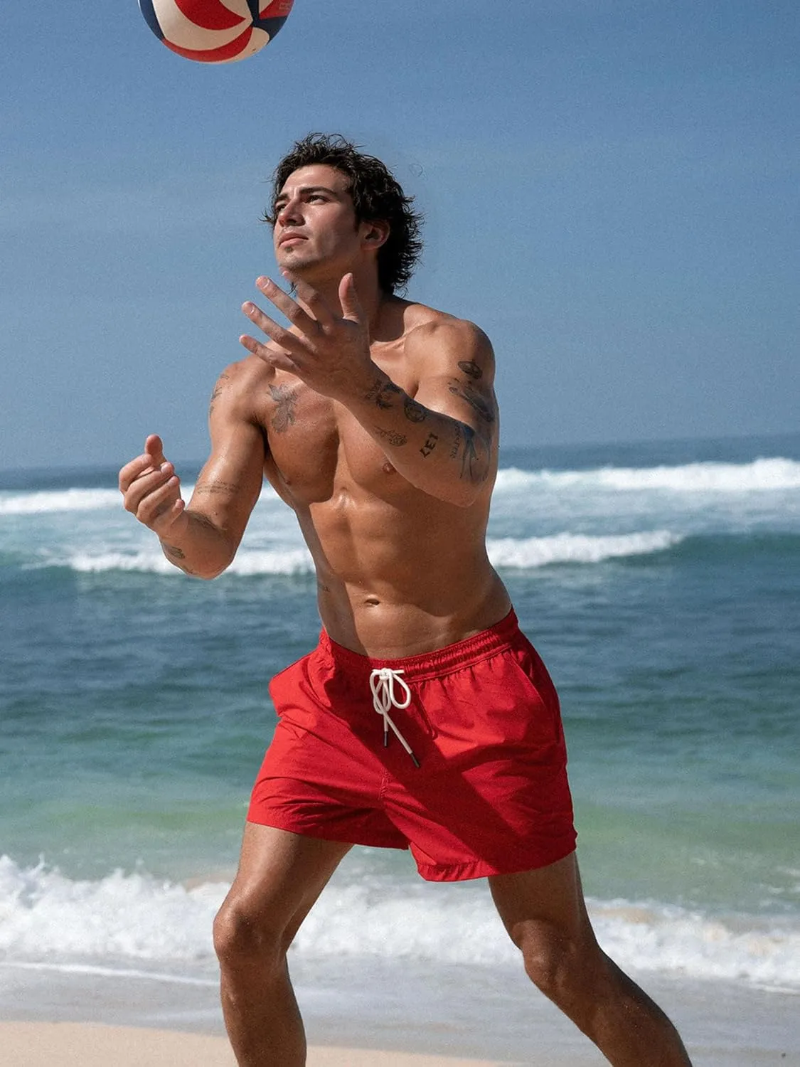 JIHUILAI Mens Swim Trunks Quick Dry Swim Shorts with Mesh Lining Beach Shorts Bathing Suits