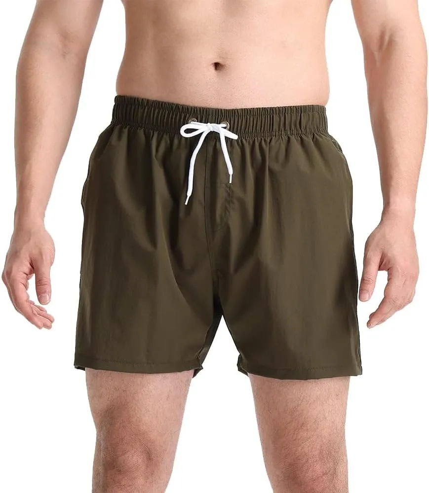 JIHUILAI Mens Swim Trunks Quick Dry Swim Shorts with Mesh Lining Beach Shorts Bathing Suits