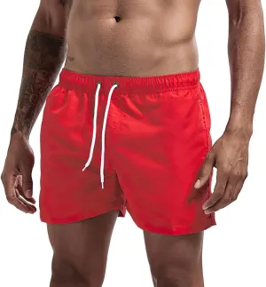 JIHUILAI Mens Swim Trunks Quick Dry Swim Shorts with Mesh Lining Beach Shorts Bathing Suits