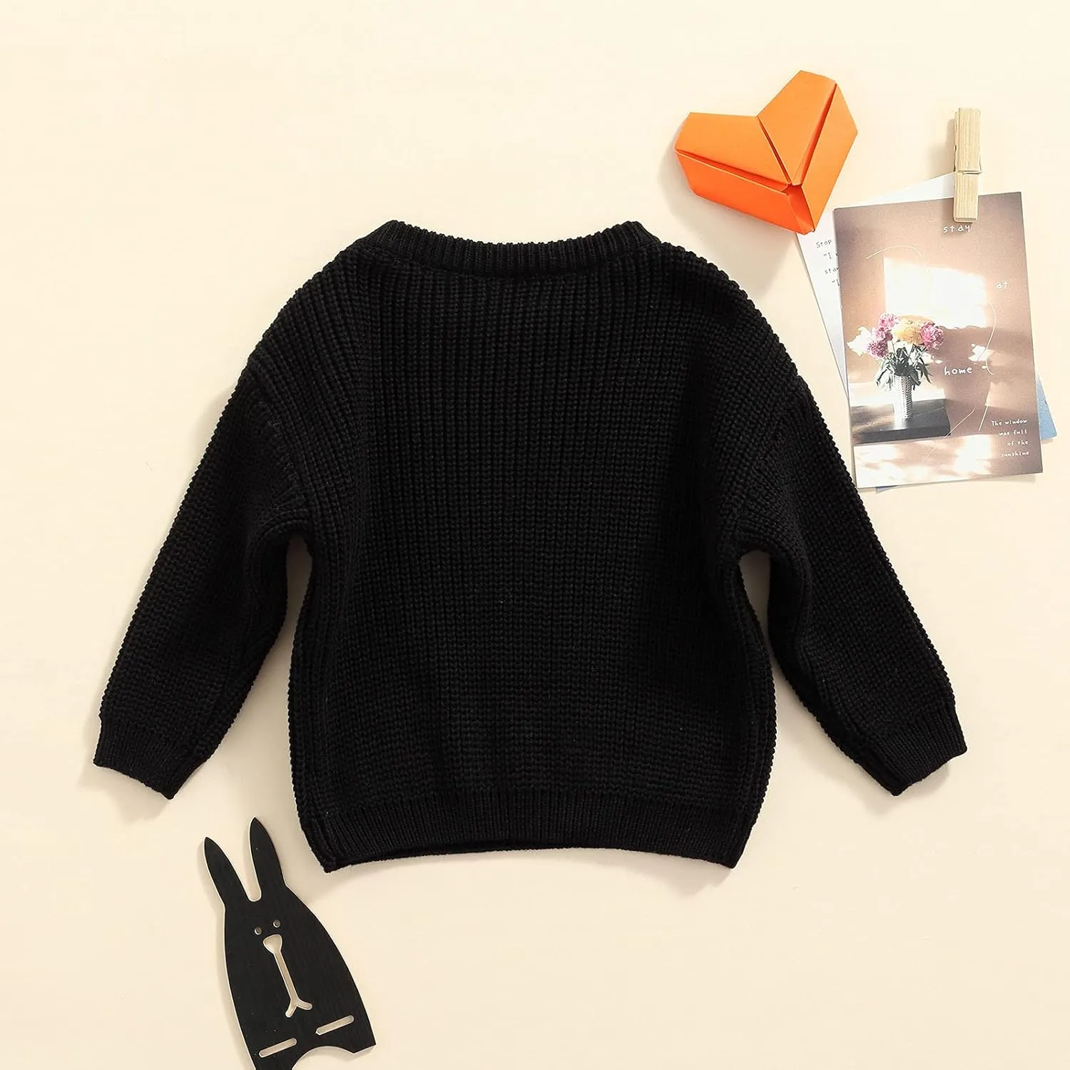 Karwuiio Toddler Baby Girl Boy Knit Sweater Round Neck Long Sleeve Pullover Sweatshirt Fall Winter Clothes