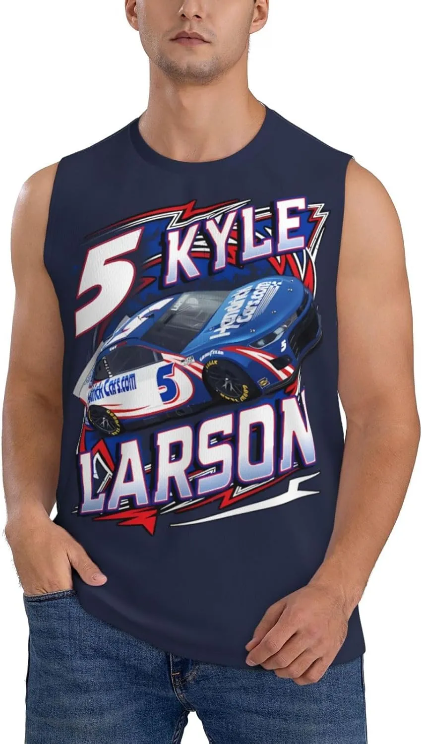 Kyle Larson 5 Men Sleeveless Garment Sport T-Shirt Athletic Undershirt Tank Top Shirt Quick Dry Men's Tee