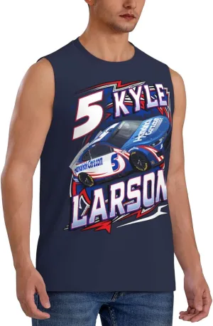 Kyle Larson 5 Men Sleeveless Garment Sport T-Shirt Athletic Undershirt Tank Top Shirt Quick Dry Men's Tee