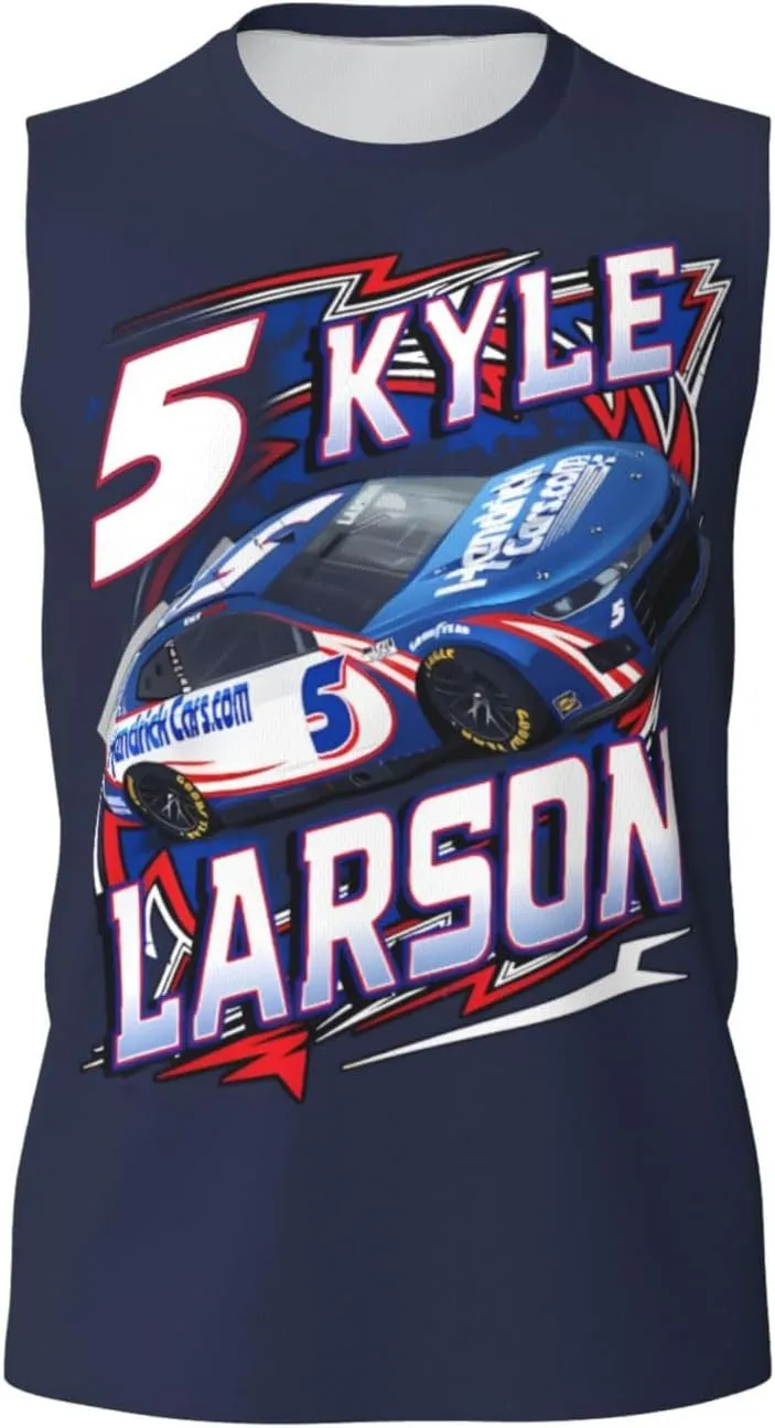 Kyle Larson 5 Men Sleeveless Garment Sport T-Shirt Athletic Undershirt Tank Top Shirt Quick Dry Men's Tee